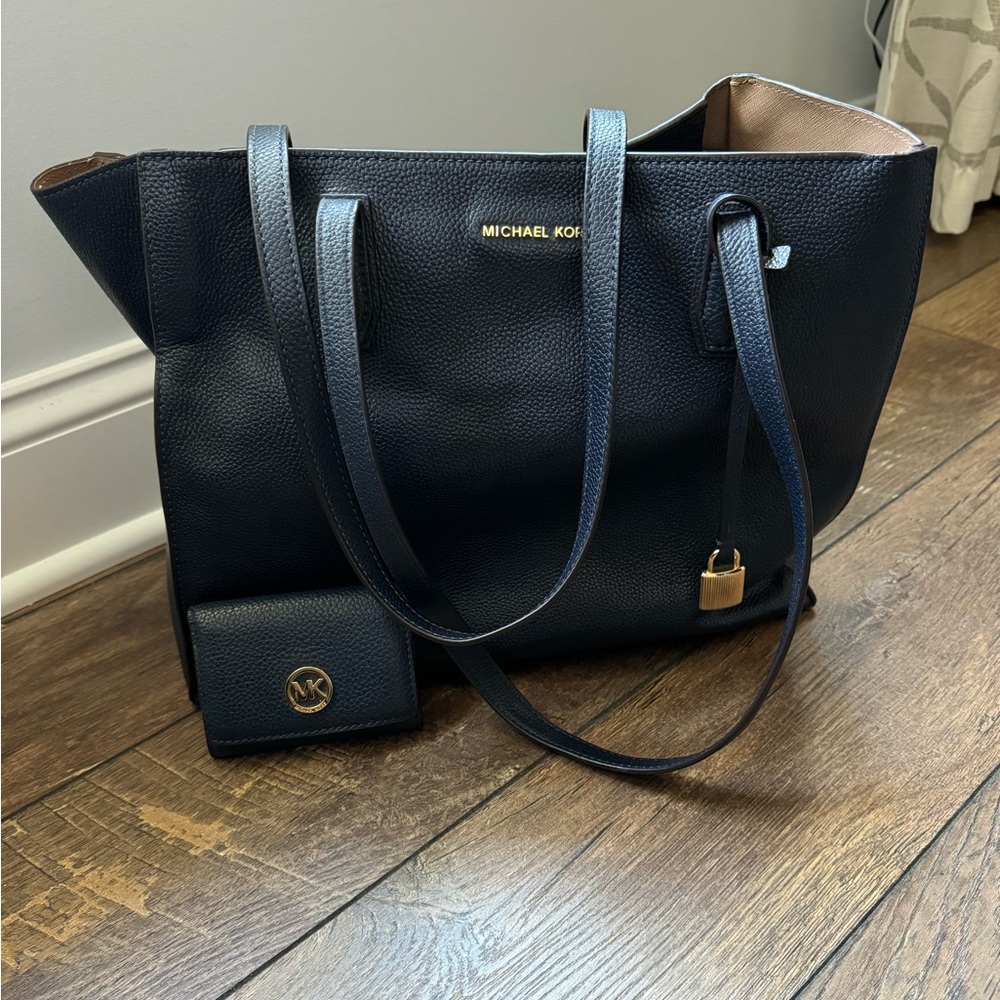 Navy Blue Michael Kors Tote